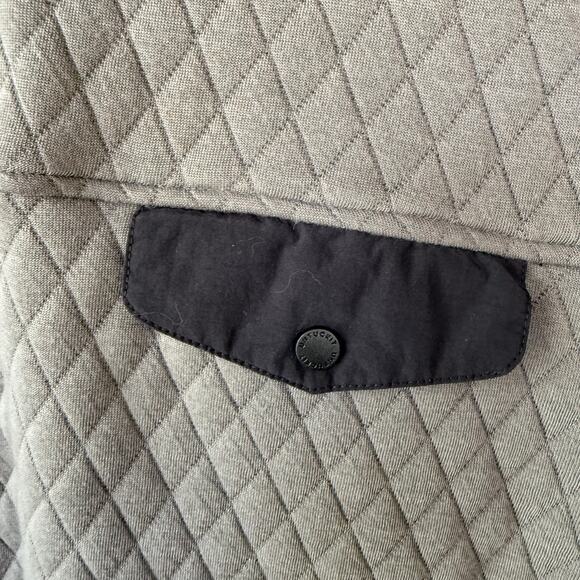 UNTUCKit Size L Gray/green & black half snap button up quilted pullover sweater - Picture 5 of 9
